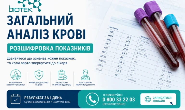 Загальний аналіз крові розшифровка