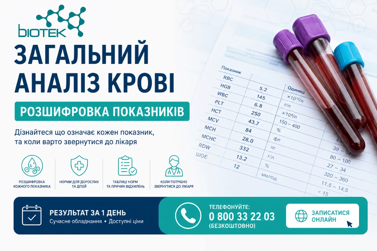 Загальний аналіз крові розшифровка